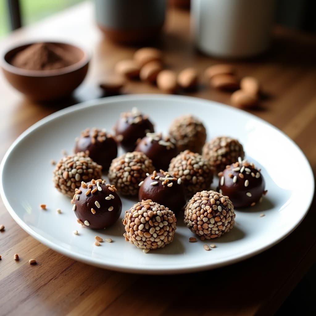 Trufas de Dátiles y Almendra con Cacao Crudo: Postre Raw y Alto en Energía