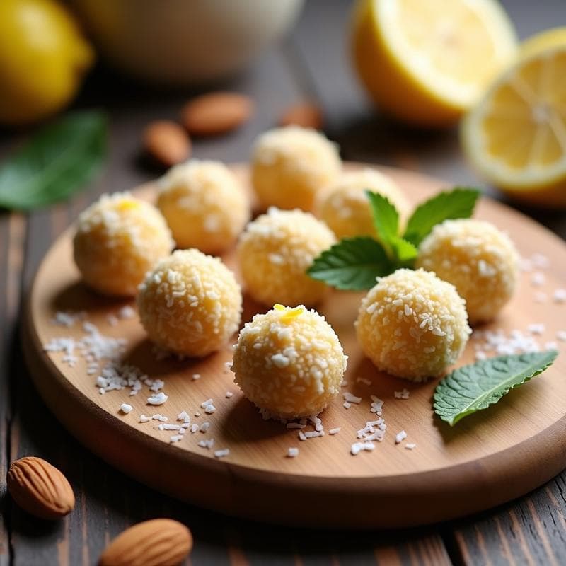 Trufas de Dátiles y Almendras con Ralladura de Limón: Postre Sin Azúcar y Energético