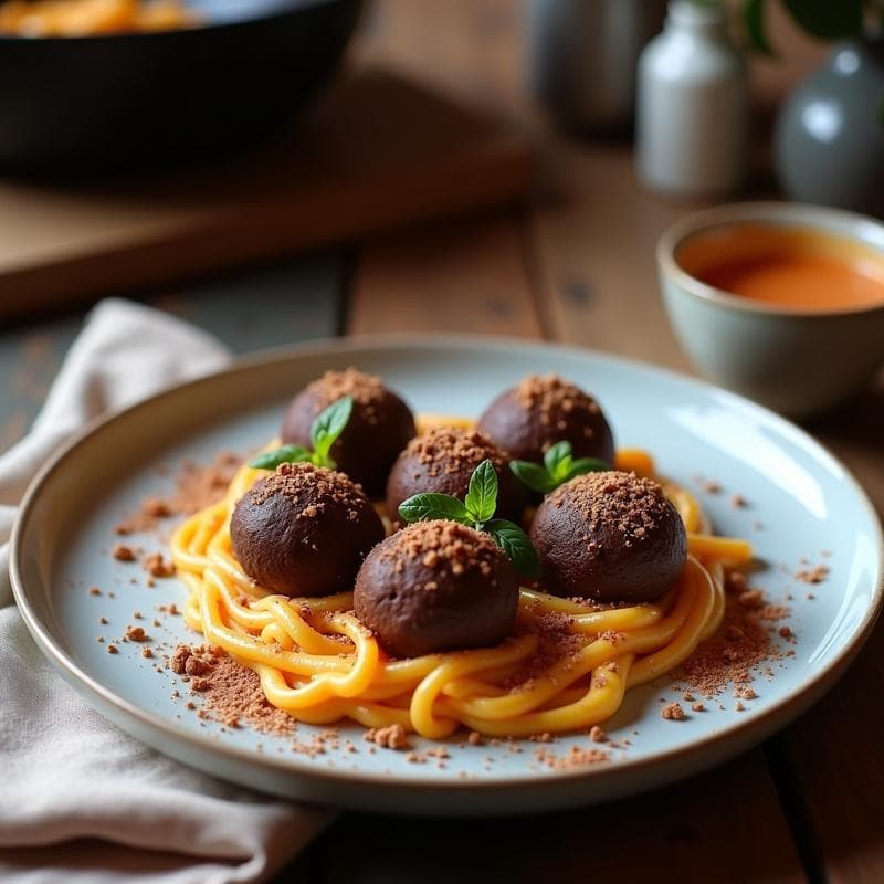 Trufas de Dátiles y Cacao con Relleno de Mantequilla de Almendras: Postre Crudivegano en 10 Minutos