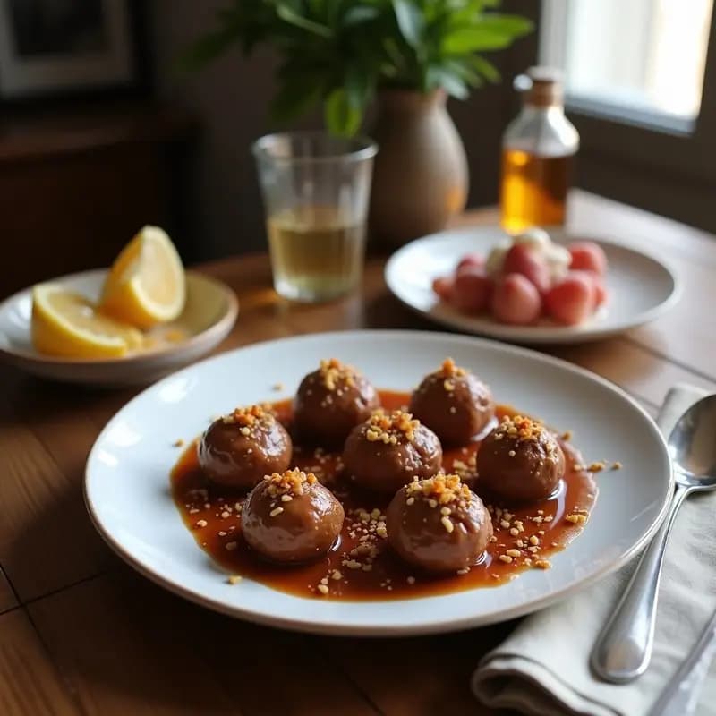 Trufas de Dátiles y Cacao con Tocino Crujiente: Postre Salado-Dulce Alta en Proteína