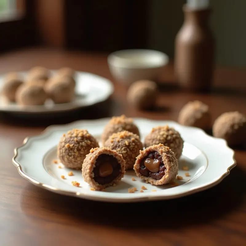 Trufas de Dátiles y Coco con Center Líquido de Caramelo Salado: Postre Sin Azúcar en 3 Ingredientes