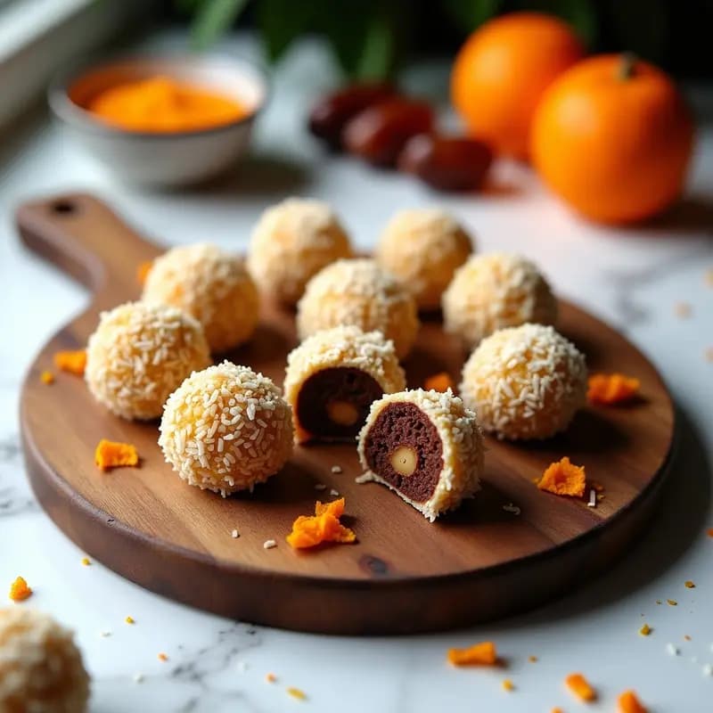 Trufas de Dátiles y Polvo de Corteza de Naranja: Postre Sin Azúcar con Toque Ciudad Real