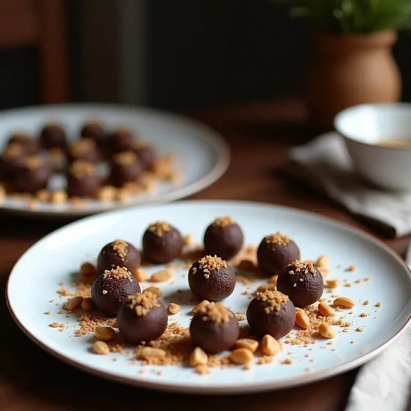 Trufas de Dátiles y Nueces: Postre Árabe Vegano con Cacao y Coco