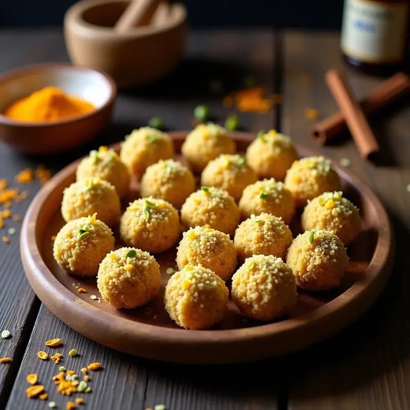 Trufas de Dátiles y Pistacho con Especias de Azafrán: Postre Iraní Sin Horno