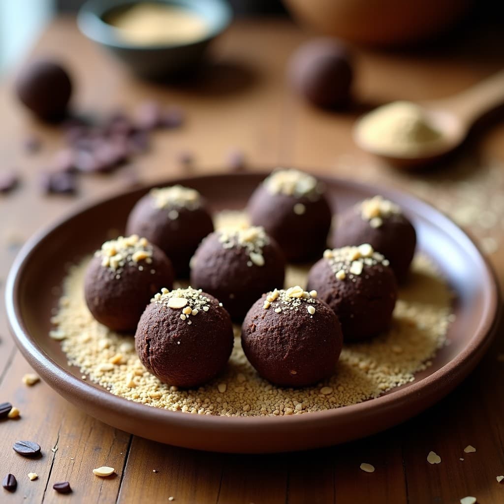 Trufas de Dátiles y Polvo de Maca: Postre Energético Andino Sin Azúcar