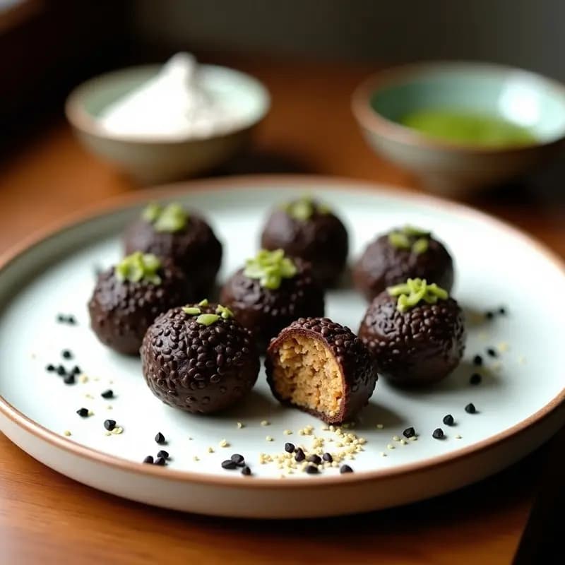 Trufas de Dátiles y Wasabi: Snack Japonés Dulce-Picante y Sin Horno
