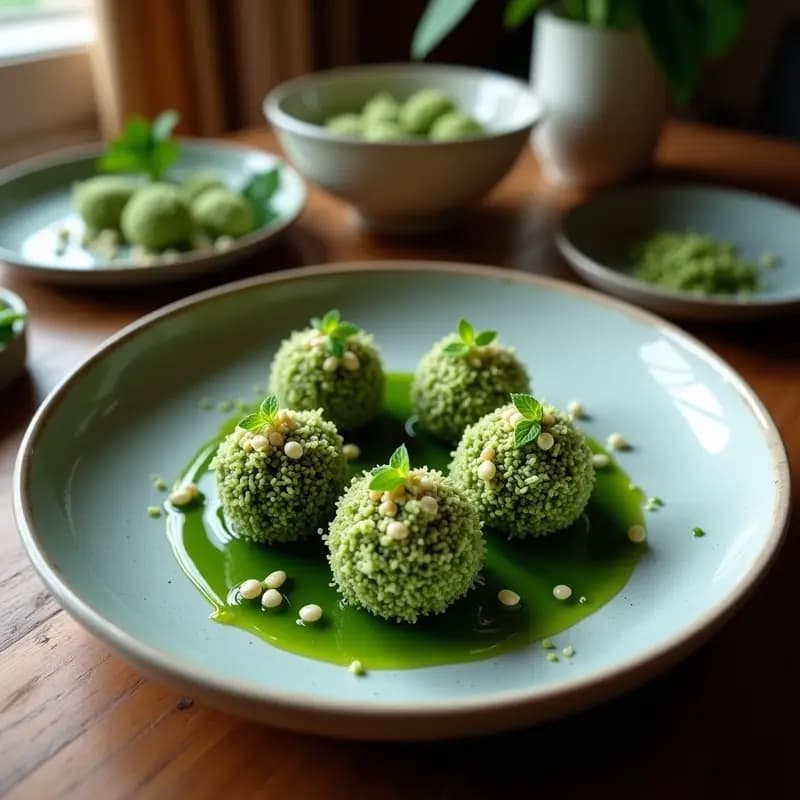 Trufas de Algas Espirulina y Coco: Snack Vegano Alto en Hierro