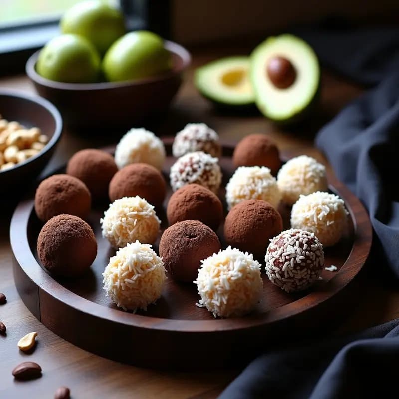 Trufas de feijoa y Cacao: Postre Brasileiro Sin Azúcar y Alto en Fibra