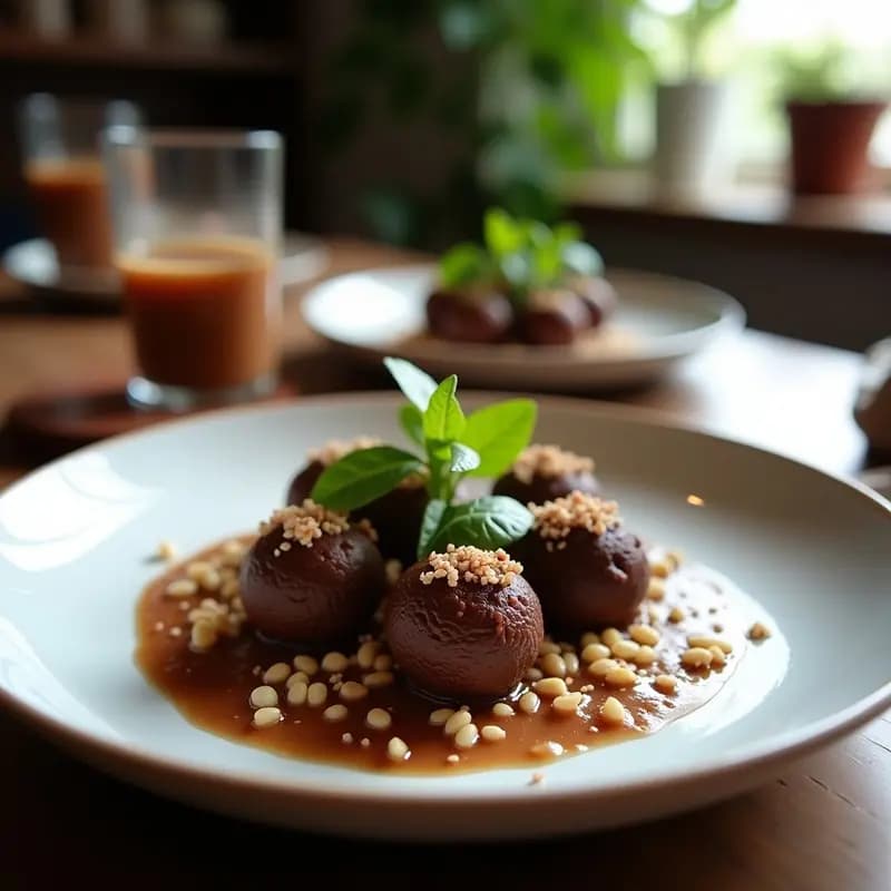 Trufas de Feijoa y Chocolate 85% con Crujiente de Quinoa: Postre Colombiano Sin Azúcar