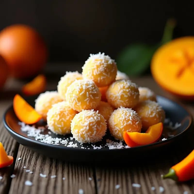 Trufas de Mango y Chile Habanero: Receta Sin Azúcar y Alta en Fibra en 15 Minutos