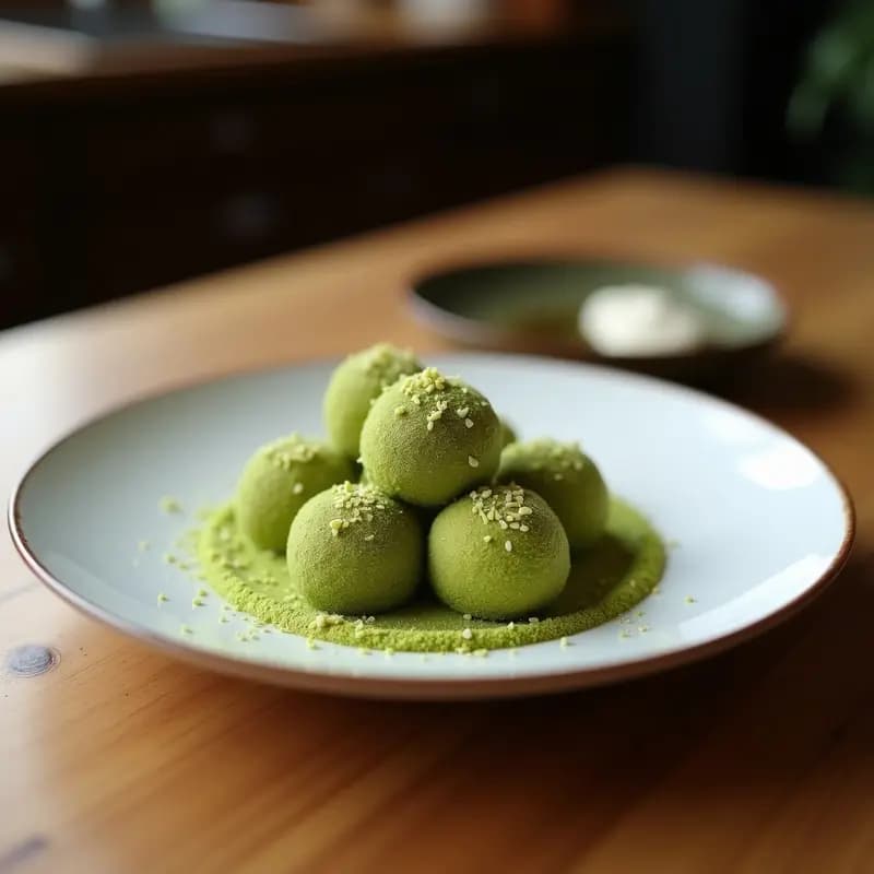 Trufas de Matcha y Coco: Booster de Energía Verde