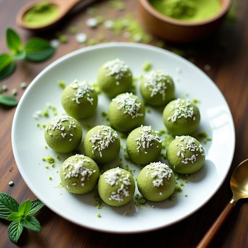 Trufas de Matcha y Semillas de Chía: Postre Keto Sin Horno y Sin Azúcar