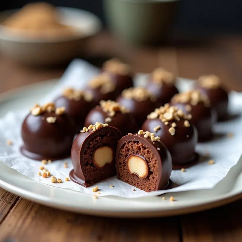 Trufas de Nutella Rellenas de Brownies y Cubiertas de Chocolate: Bombón de 500 calorías