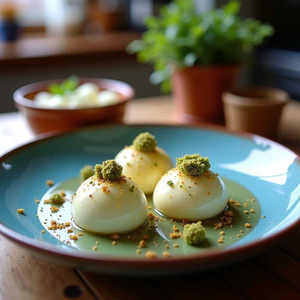 Trufas de Queso Azul y Nougat de Pistacho: Postre Francés Sin Horno en 10 Minutos