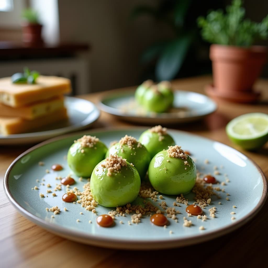 Trufas de Alga Spirulina y Limón con Cobertura de Chocolate Blanco: Postre Vegano Alto en Proteína