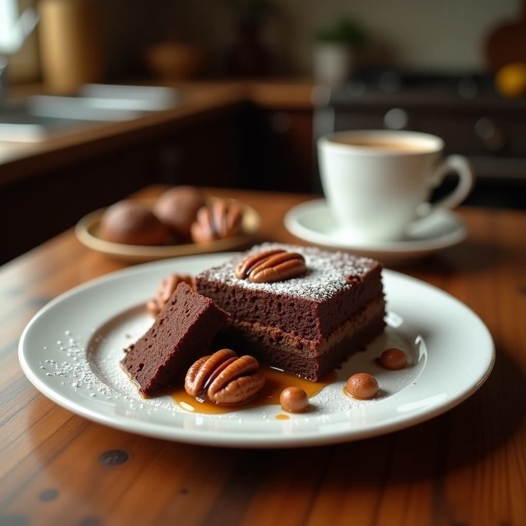 Truhán de Chocolate y Café con Trozos de Nuez Pecana: Postre Keto Sin Horno en 15 Minutos