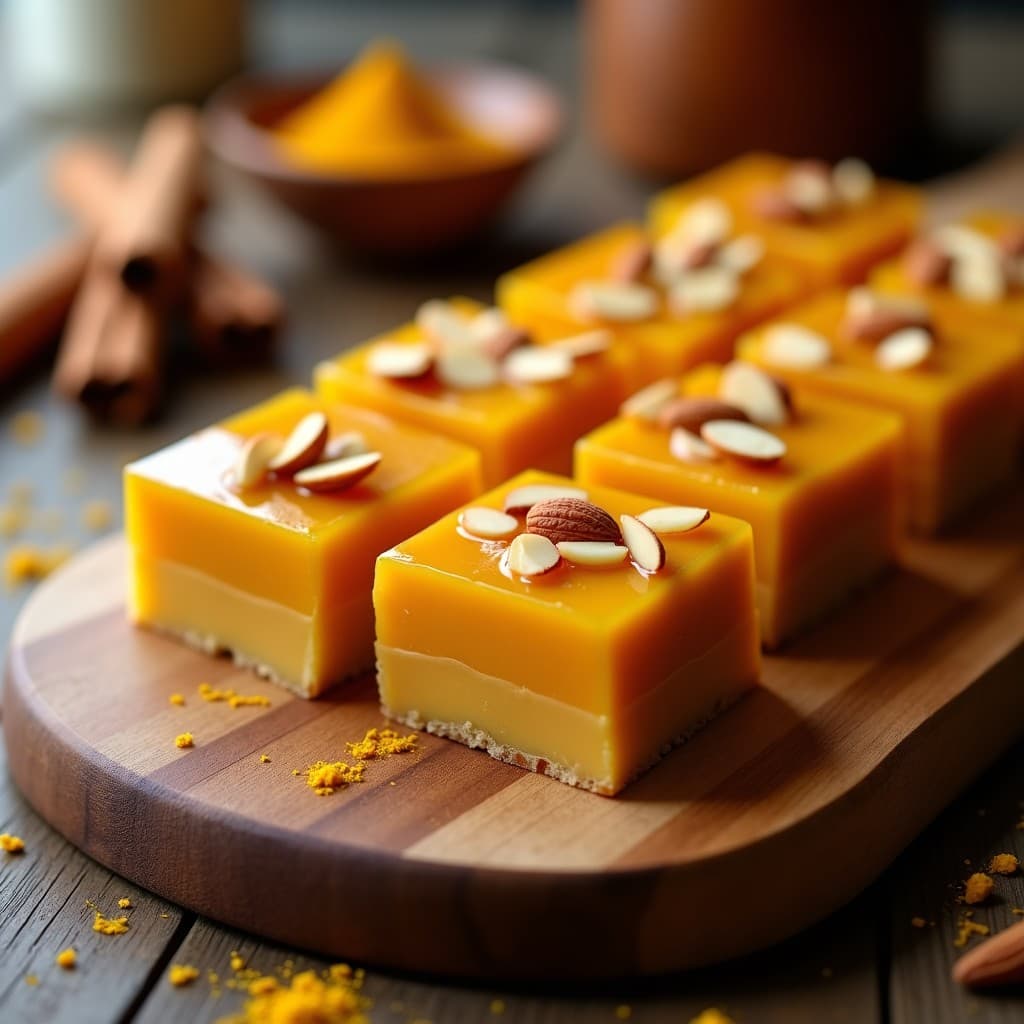Turrón de Almendra y Cúrcuma con Miel de Agave: Postre Vegano y Energético sin Azúcar Refinado