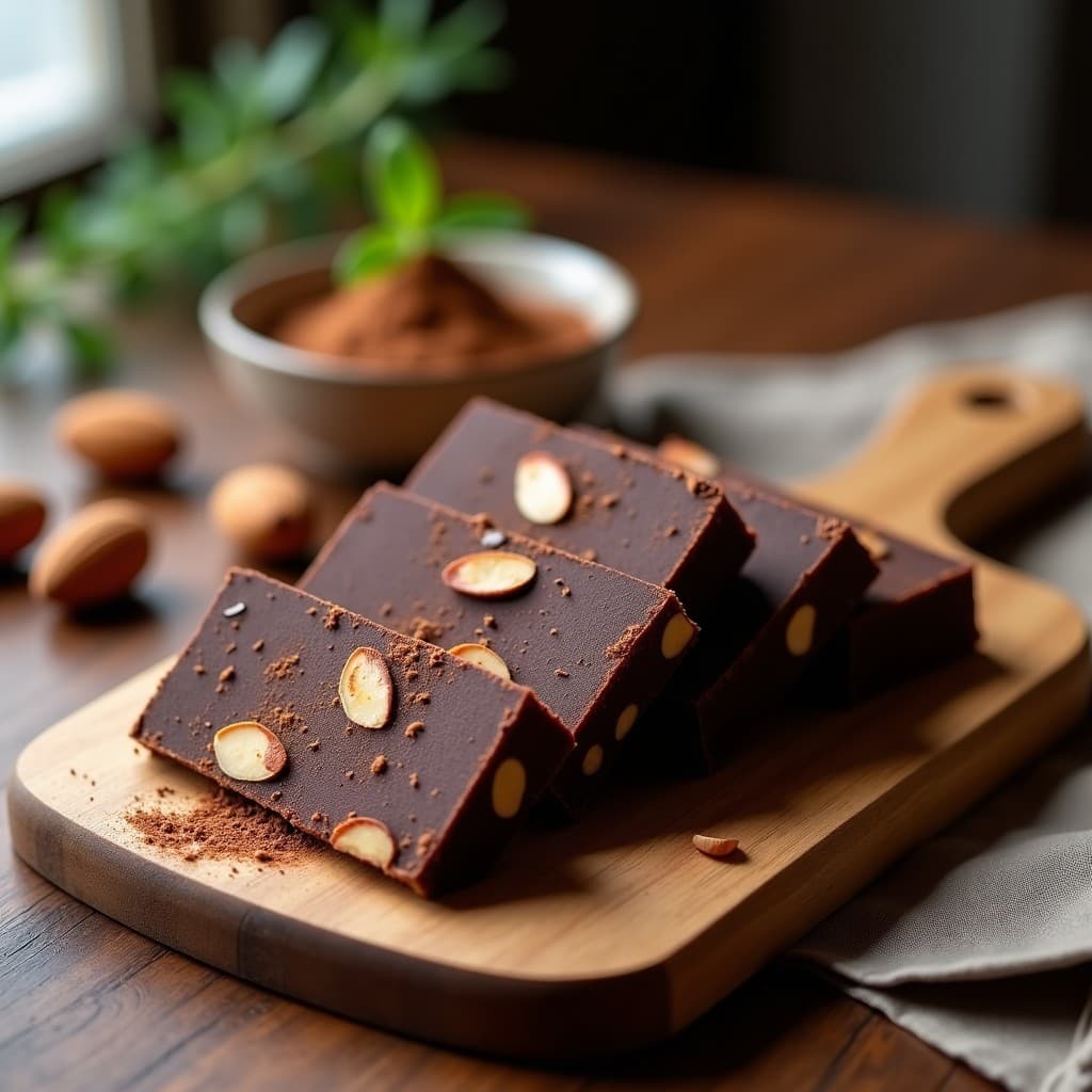 Turrón de Almendras y Cacao con Endulzante de Monje: Postre Keto Navideño Sin Azúcar