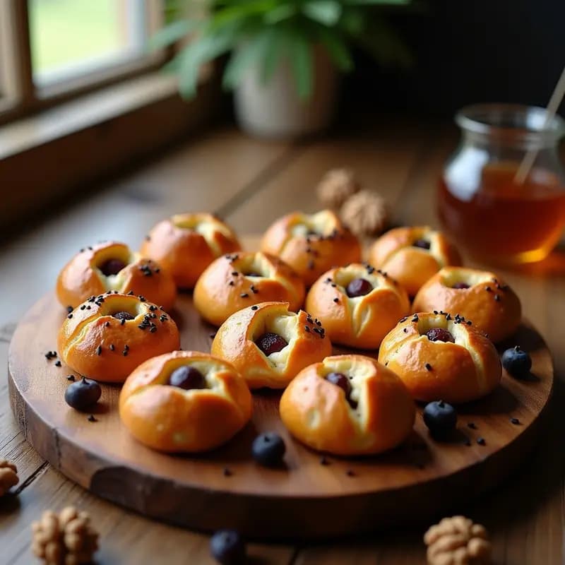 Tyjki Polacas Rellenas de Queso Azul y Ciruela: Aperitivo Dulce-Salado al Horno
