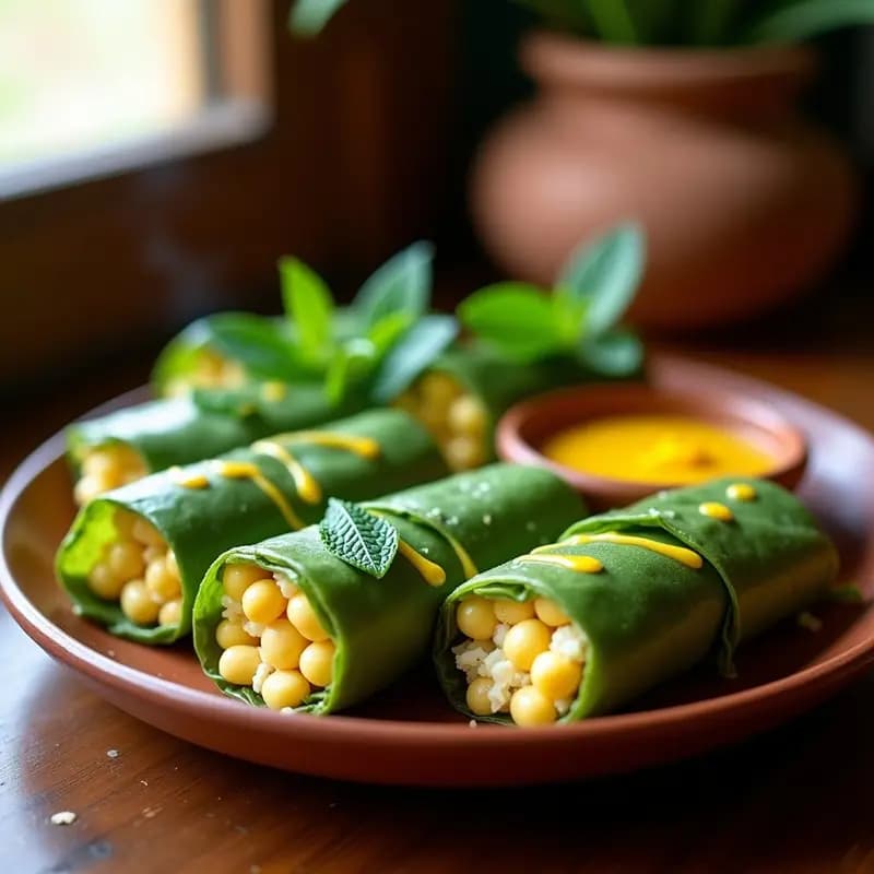 Tyllua Peruana: Hoja de Maíz Rellena de Queso y Salsa de Huancaína