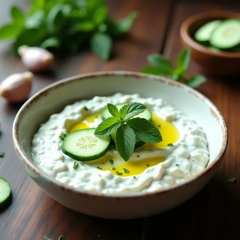 Tzatziki Griego con Pepino y Ajo: Salsa Fresca para Gyros o Falafel en 15 Minutos