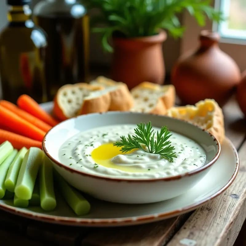 Tzatziki con Pepino y Aceite de Oliva: Salsa Griega Fresca en 10 Minutos