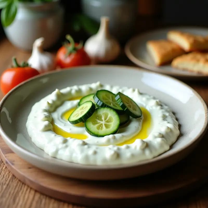 Tzatziki Griego con Pepino y Ajo: Salsa Refreshante Sin Lácteos para Dips