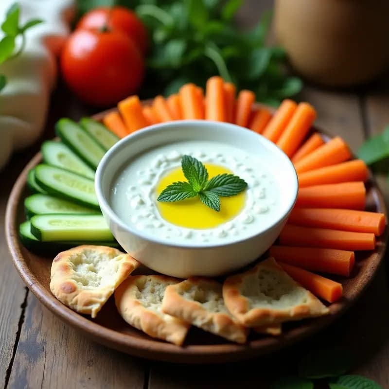 Tzatziki de Pepino y Menta con Yogur de Soja: Dip Griego Vegano Sin Lactosa