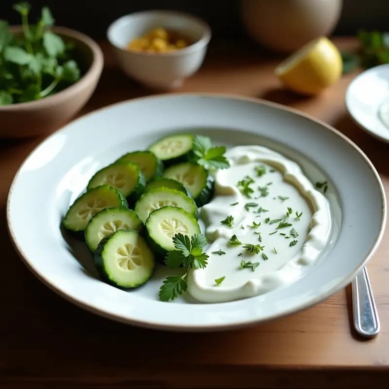 Tzatziki de Pepino y Yogur de Coco: Salsa Griega Vegana para Dip o Aderezo