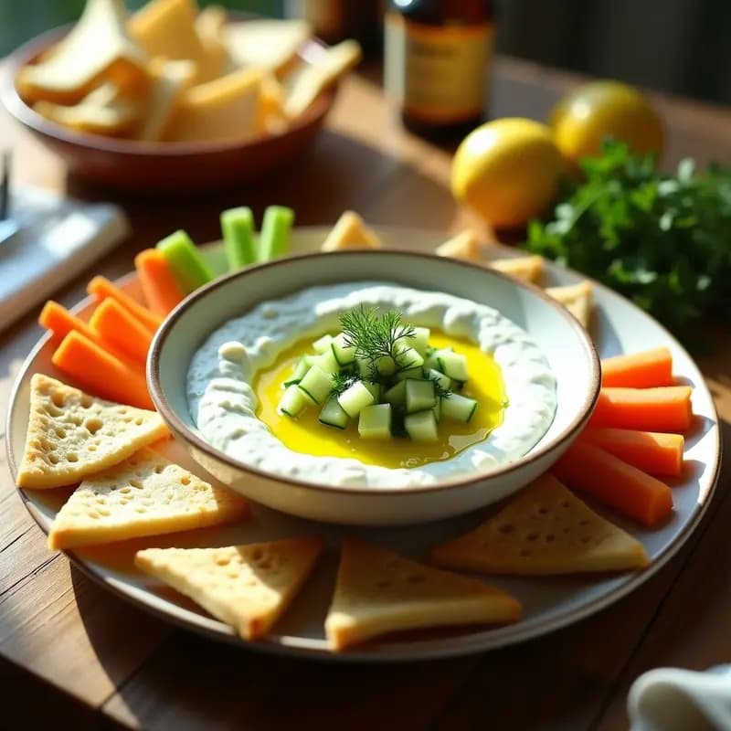 Tzatziki de Pepino y Yogur Griego con Hierbas: Aperitivo griego Rápido