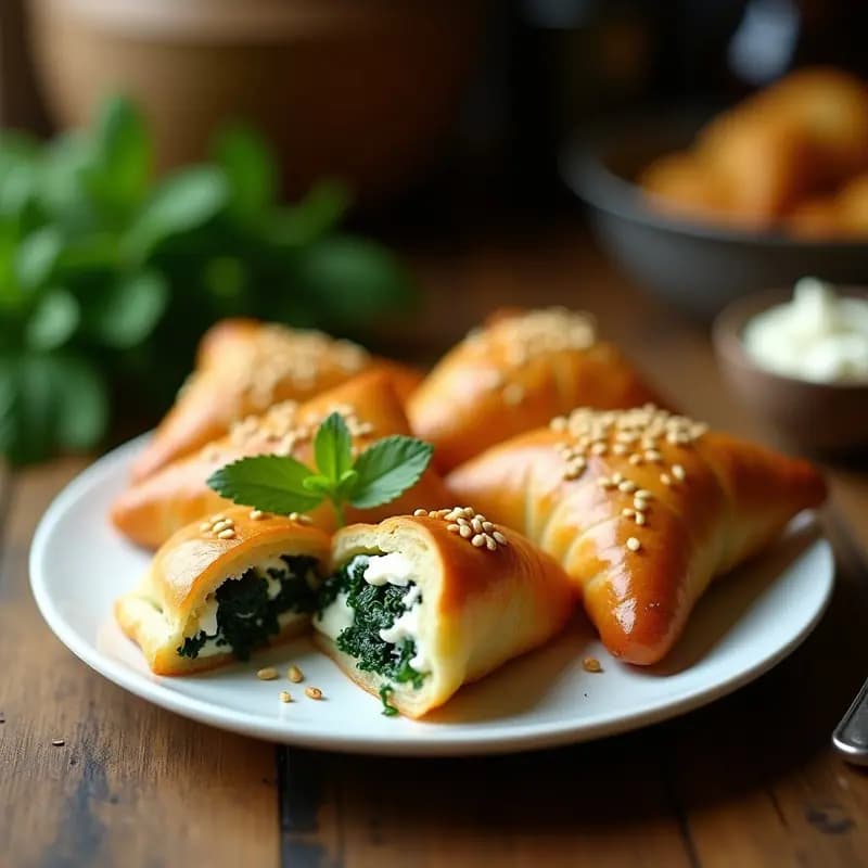 Tzijeladenes de Espinacas y Queso de Cabra: Empanadas Griegas en Airfryer