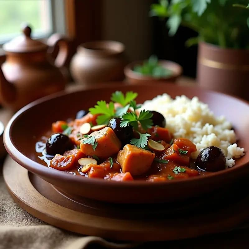 Tzirchek de Pollo y Ciruelas Pasas: Estofado Persa Dulce y Picante en Olla Exprés