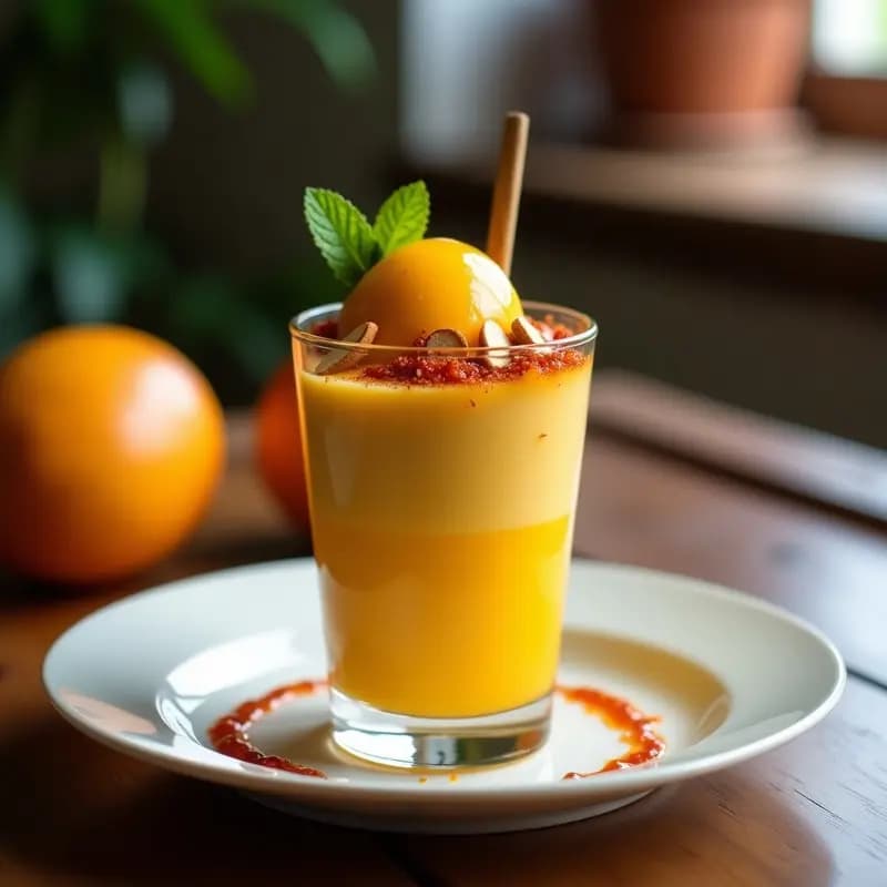 Tzutzukak con Helado de Mamey: Postre Mexicano de Mango y Chile en Capas