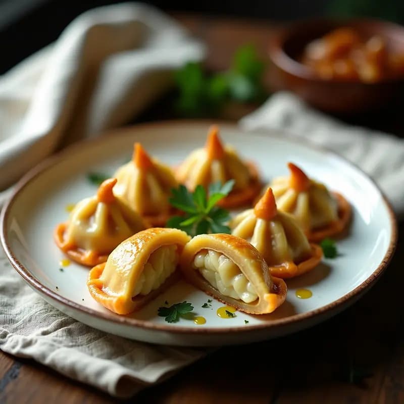 Varenyky de Patata y Cebolla: Receta Ucraniana Vegana con Masa de Trigo Sarraceno en Airfryer