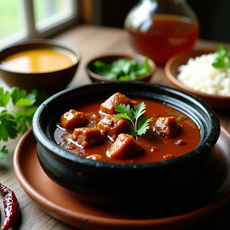Vindaloo de Cerdo con Vinagre de Palma: Receta India de Goa Picante y Aromática