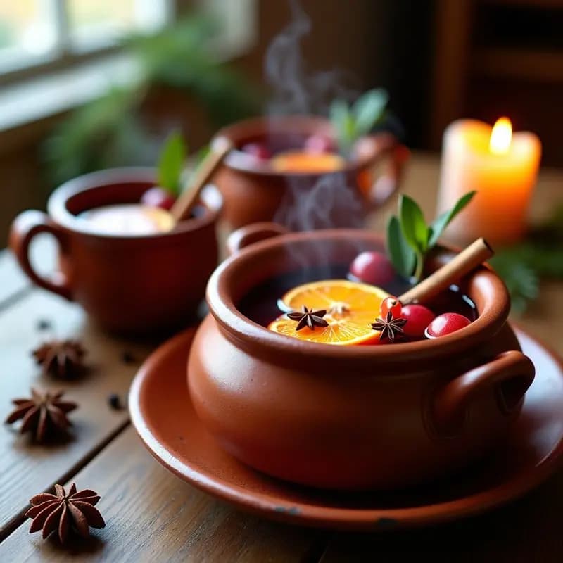 Vino Caliente con Especias y Frutas: Bebida Invernal Reconfortante y Aromática
