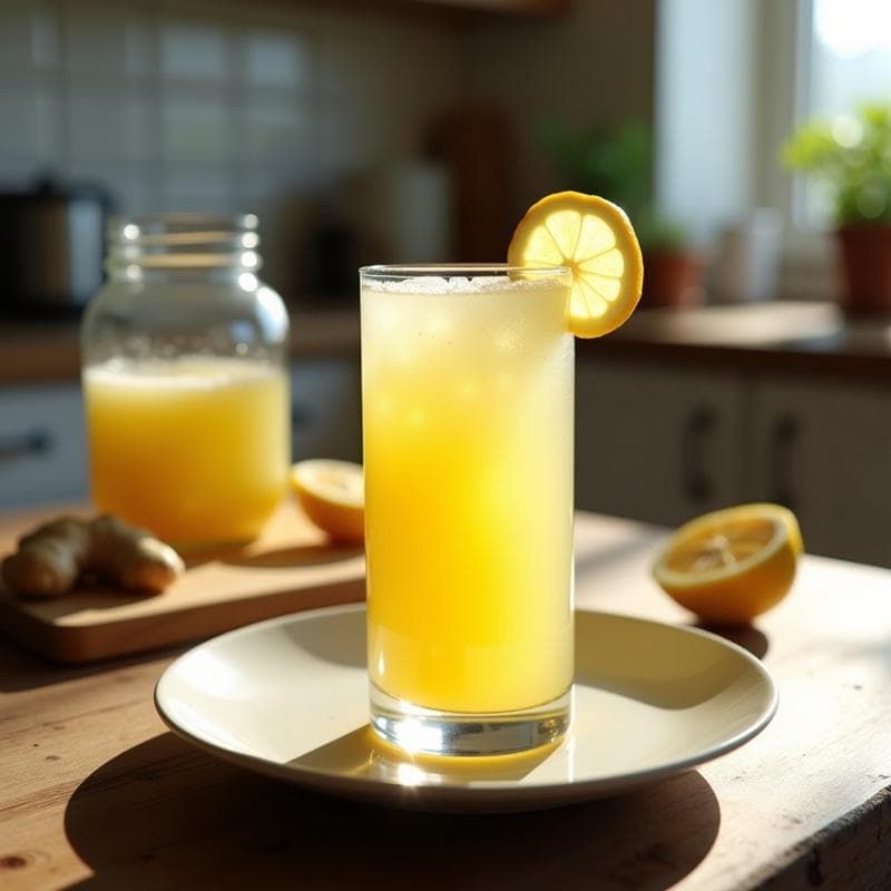 Bebida de Water Kefir con Jengibre y Limón: Refresco Probiótico en 48 Horas