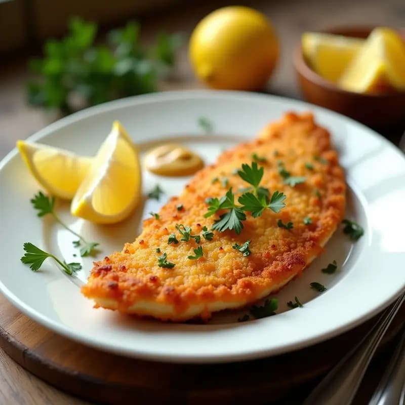 Wiener Schnitzel de Cerdo con Limón: Receta Austriaca Crujiente y Sin Lácteos