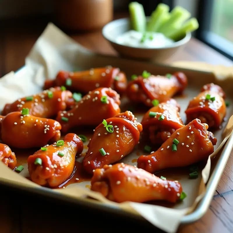 Wings de Pollo con Glaseado de Sriracha y Miel: Receta Picante para los que Aman el Fuego en la Boca