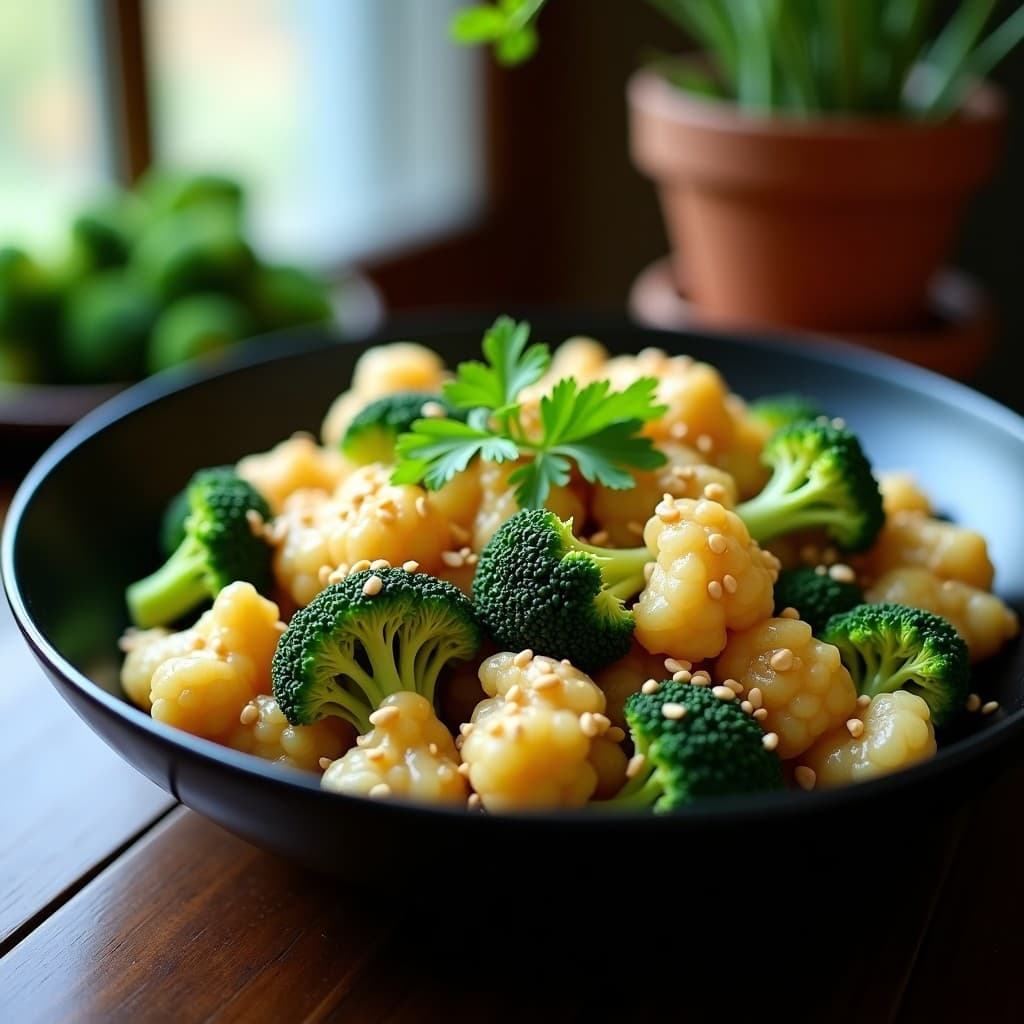Wok de Coliflor y Brócoli con Salsa de Cacahuete y Lima: Receta Vegana y Crujiente