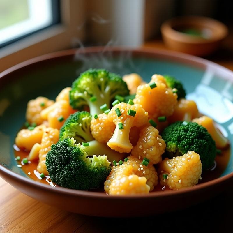 Wok de Coliflor y Brócoli con Salsa de Cacahuetes: Receta Tailandesa Keto en 15 Minutos
