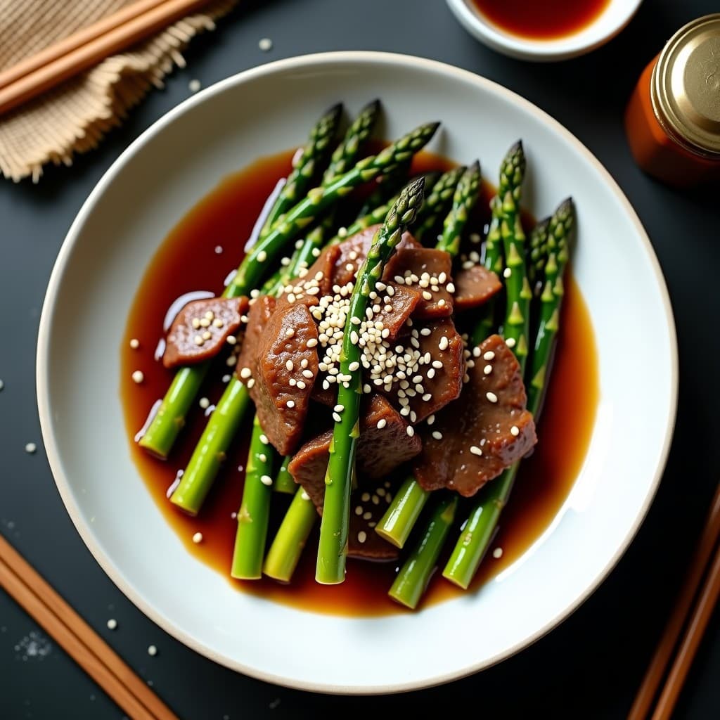 Wok de Espárragos Blancos y Ternera con Salsa de Ostra: Receta China en Airfryer y Alta en Hierro