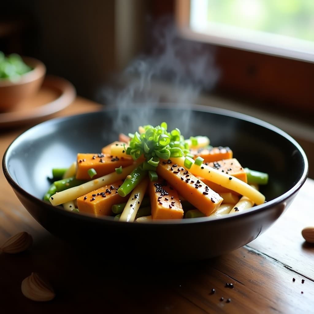Wok de Espárragos White y Tofu al Ajo Negro: Receta China Keto en 20 Minutos
