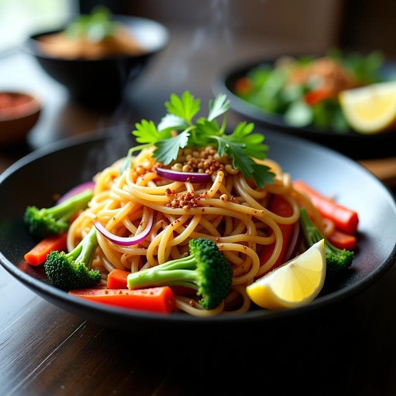 Wok de Fideos Konjac con Verduras y Cacahuetes Tostados: Receta Keto y Sin Gluten