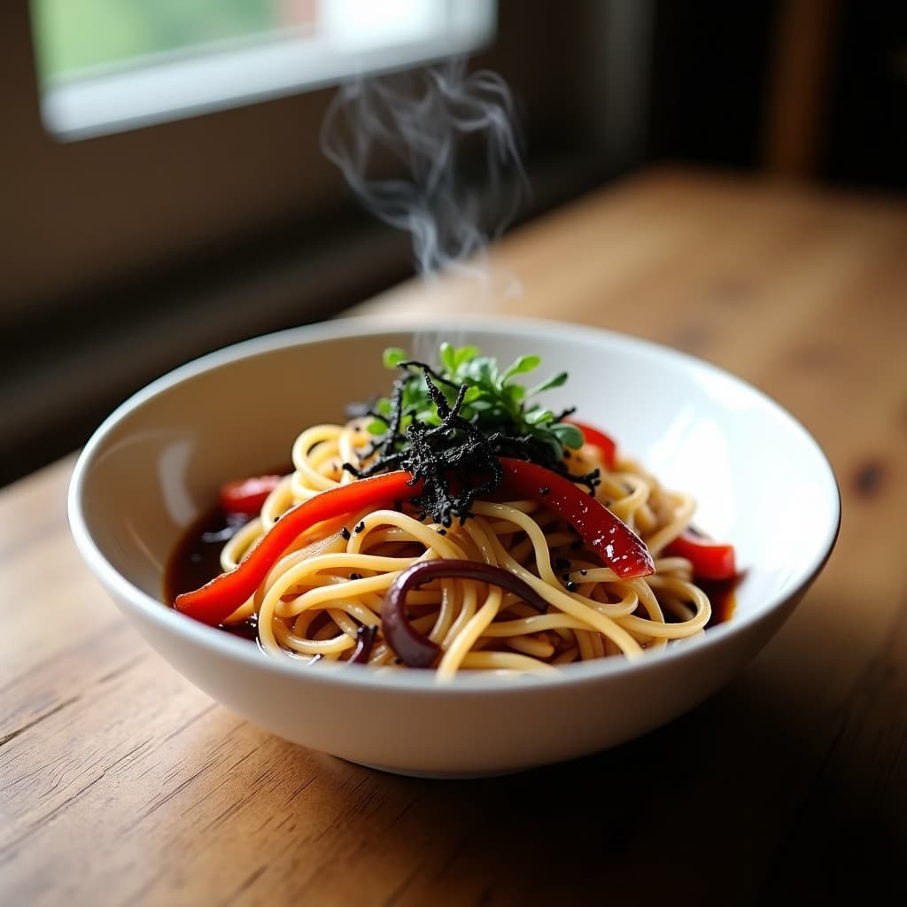 Wok de Fideos Shirataki con Verduras y Salsa Teriyaki de Dátiles: Receta Japonesa Sin Azúcar
