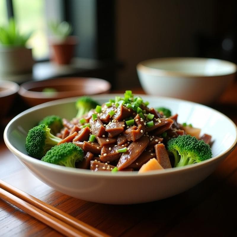 Wok de Ternera con Brócoli y Salsa de Ajonjolí: Receta Coreana en 20 Minutos