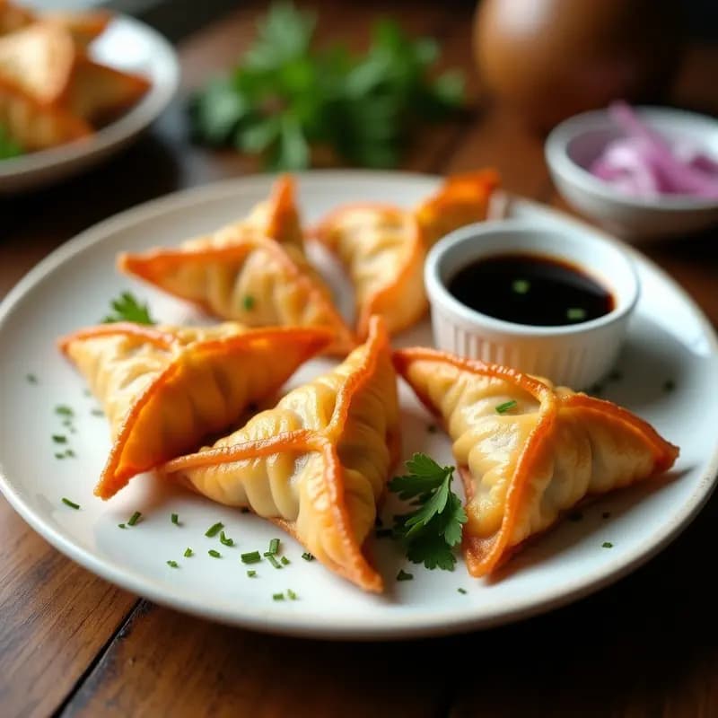 Wonton de Camarón al Ajillo en Airfryer: Receta China Crujiente y Baja en Calorías