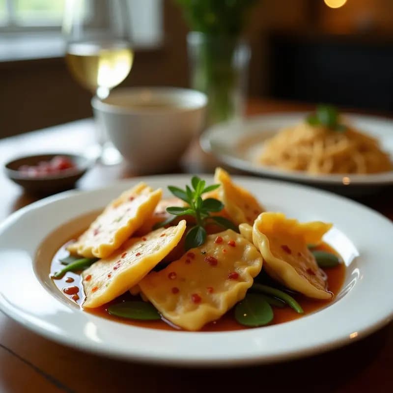 Wonton Veganos con Relleno de Espinacas y Tofu Sedoso: Receta China en Sopa o Fritos