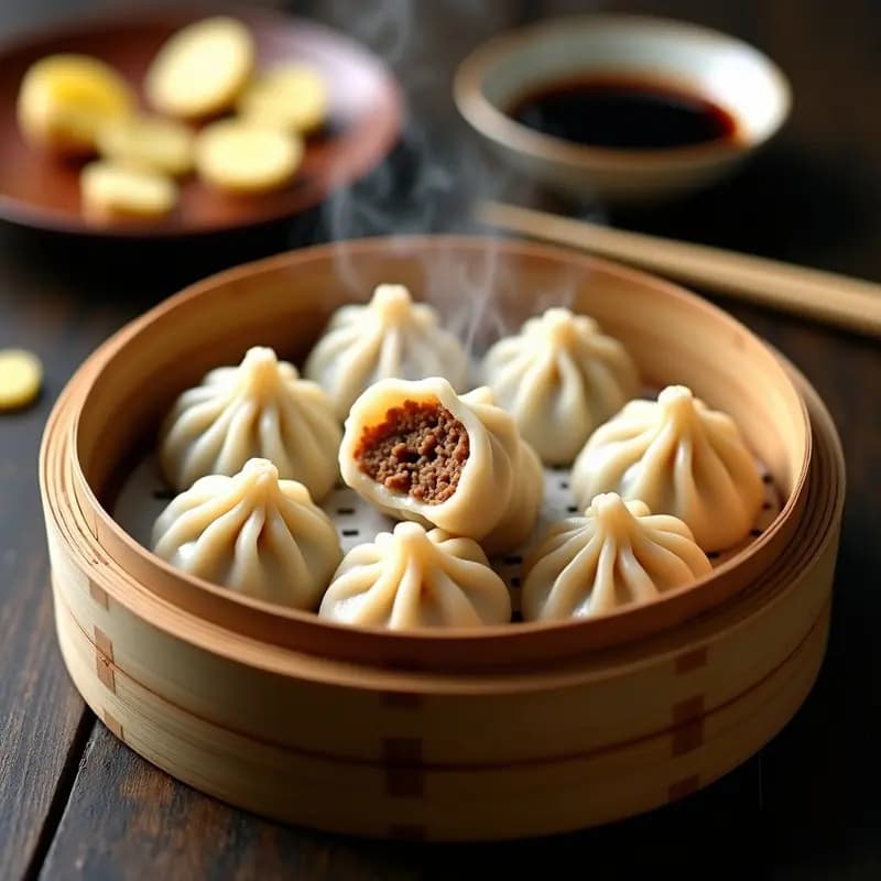 Xiao Long Bao Rellenos de Cerdo y Jengibre: Receta China en Vapor para Principiantes