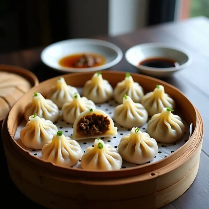 Xiao Long Bao Veganas de Champiñones y Jengibre: Receta China en Steam